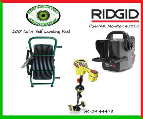 Customeyes 200&#039; sl reel &amp; ridgid 45163 cs6pak monitor &amp; ridgid 44473 sr-24 for sale