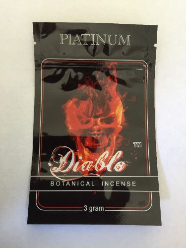 100  Platinum Diableo 3g EMPTY** mylar ziplock bags (good for crafts jewelry)