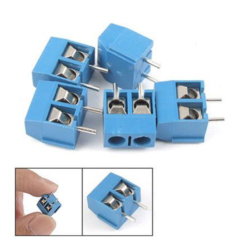 5 Pcs 2P 5mm Pitch PCB Screw Terminal Block Connector