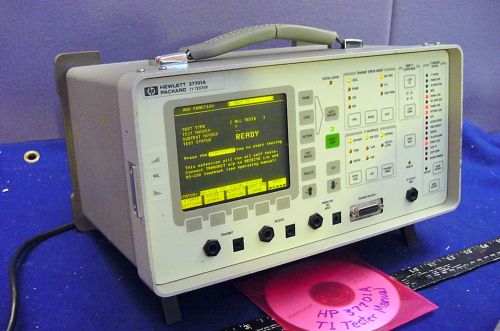 FUNCTIONAL AGILENT (HP) 37701A T1 DATACOMM TESTER W/CD COPY OF ORIGINAL MANUAL