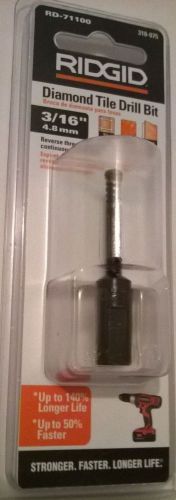 Ridgid  diamond tile drill bit  rd-71100 3/16&#034;  drill tile/granite/glass 310-075 for sale