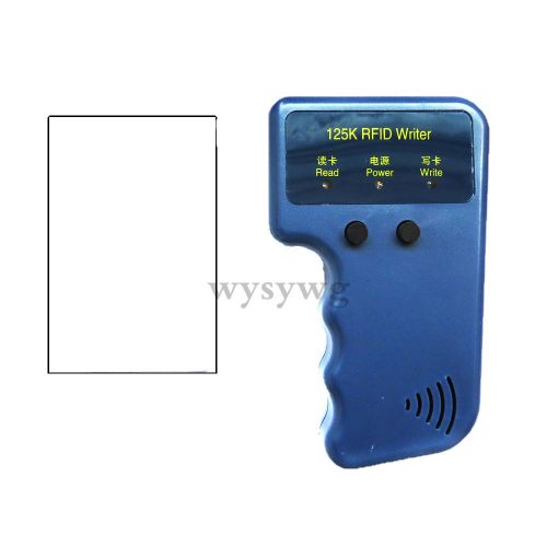 Portable RFID EM4100 EM4200 125KHz Writer Copier + 5 Free Rewritable Thin Card