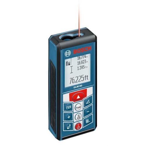 Bosch laser rangefinder 265 ft. with lithium-ion and inclinometer glm 80 for sale