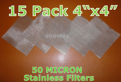 Value Deal (15 Pack) 4&#034;x4&#034;- 50u Micron Mesh 316 304 710 - 50 Microns