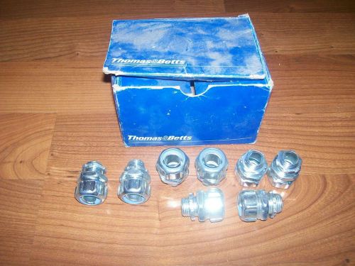 Thomas &amp; Betts 1/2&#034; Flexible Metal Conduit Connector 5232 Straight -Box Lot of 8