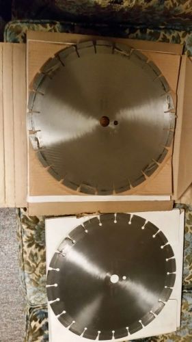 2 diamond saw blades - 14&#034;x1/8 with 1&#034; arbor hole - Diamond Products