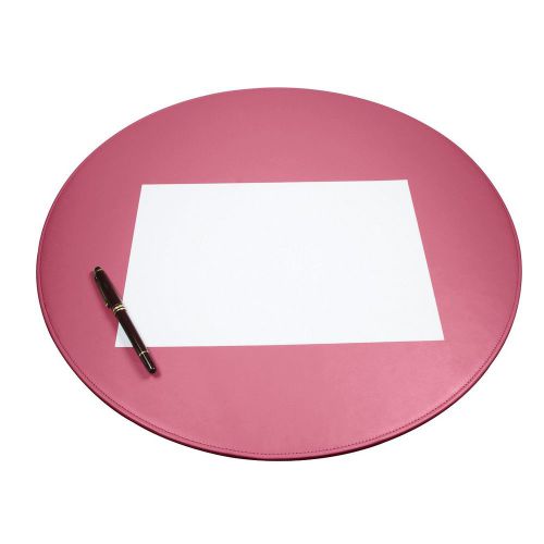 Round Desk Mat (Diameter 19.7&#039;&#039;) - Fuchsia  - Smooth Leather