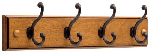 Liberty 128738 Four hook 18-inch Wide Wooden Hook Rail/Coat Rack