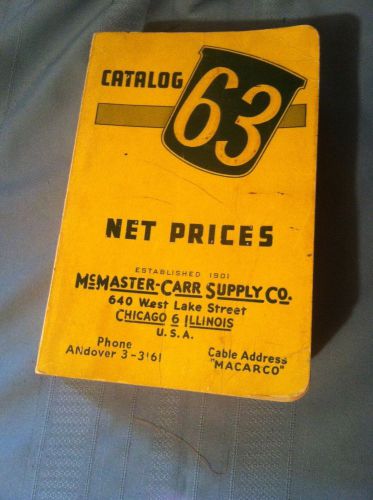 1957 MCMASTER CARR SUPPLY CO. ASBESTOS LITIGATION CATALOG# 63...
