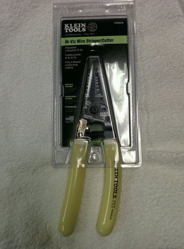 Klein tools 11054glw hi-viz wire stripper/cutter glow in the dark new for sale