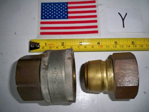 Quick connect set 1-1/4&#034;  npt coupler - air tool fitting  parker &#034;st&#034; series usa for sale