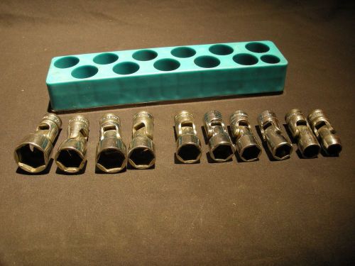 Snapon 3/8 metric swivel socket set 9 total 10mm to 22mm fsum10 to fsum22 for sale