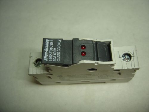 ALLEN BRADLEY 1492-FB1C30-L CLASS CC FUSE HOLDER 1 POLE 600V 30A SERIES B