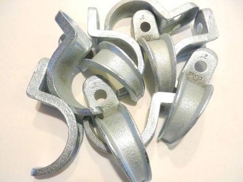 LOT OF 10, GRAINGER 2&#034;,INCH RIGID IRON PIPE CONDUIT TUBE HANGER CLAMP , #4YF54