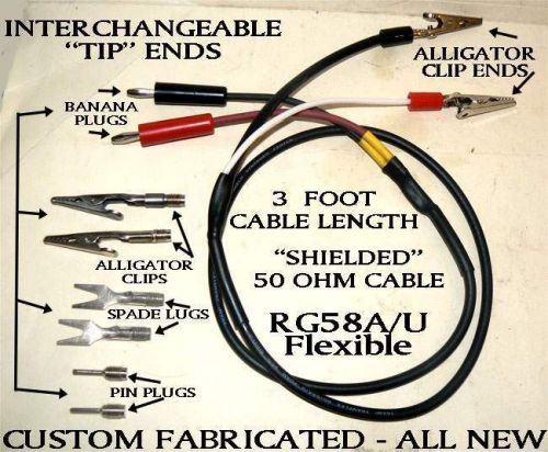 NEW UNIVERSAL TEST LEADS PREASSEMBLED SIGNAL AUDIO GENERATOR HEATHKIT EICO B&amp;K