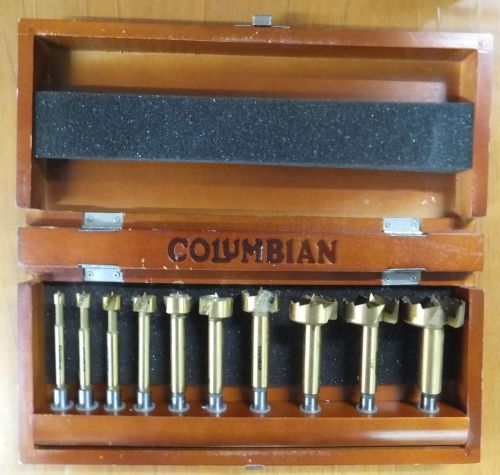 Columbian 10 pc woodworking drill bit set