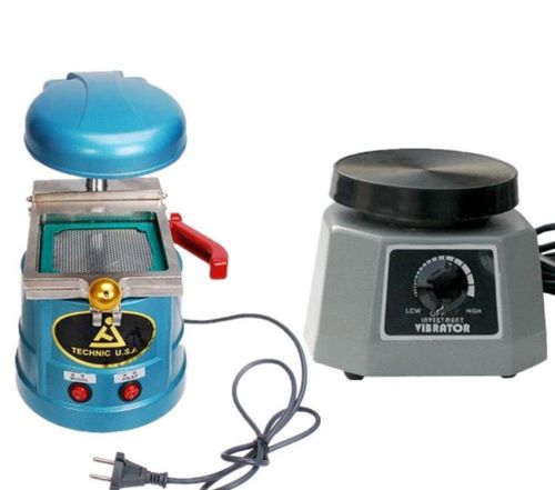 Dentist Lab Vacuum Forming Molding Machine + Round Vibrator Vibrating Oscillator