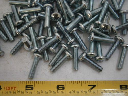 Machine screw 10/32 x 3/4 phillips pan head steel zinc plated lot of 100 #928 for sale