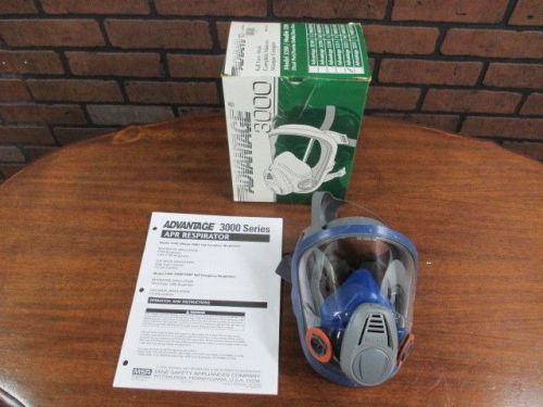 NEW MSA Advantage 3000 Full Face Mask Dual port Respirator L Large 3200 3231