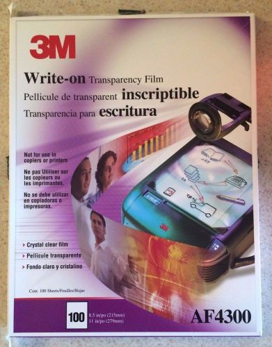 3M Write-on Transparency Film AF4300 Overlays, 90 count