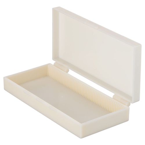 AmScope PS50-PBC Microscope Slide Plastic Box Holding 50 Piece Slides