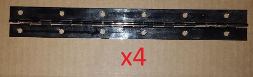 4 Pieces-Nickel Plated Piano Hinge 11.5 x 1.5 Holes Cabinet/Door/Furniture/Craft