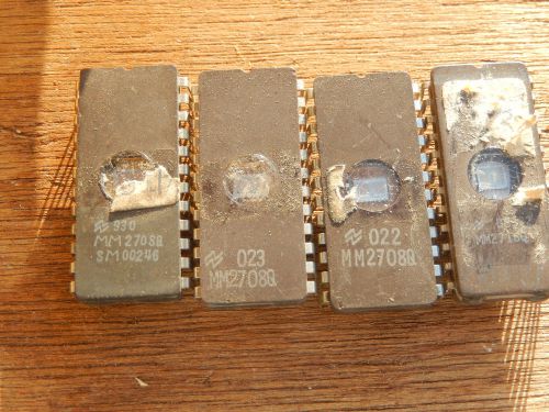 4 psc MM2708Q  Vintage EPROM IC CHIP  Cf3-17