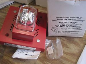 Siemens U-HN-S110-1 Weatherproof Horn/Strobe 21-30VDC Fire Safety Device NIB JS