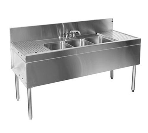 Glastender TSB-60L-S Underbar Sink Unit three compartment 60&#034;W x 24&#034;D x 37&#034;H