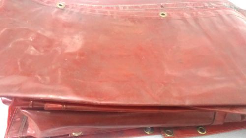Lot (8) tillman, singer safety and others welding curtains red w/ grommets for sale