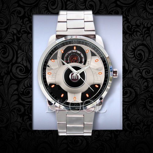 8 fiat 500 2 door convertible Steering Watch New Design On Sport Metal Watch