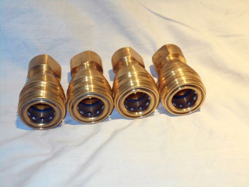 (4 Pcs) Parker/Rectus  Type 74 ,Brass Female 1/2&#034; Hydraulic Quick Coupling.