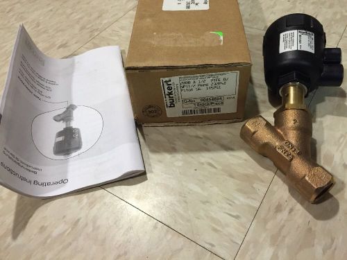 NIB Burkert Type 2000 00454604 2/2 Way Piston Op Angle Seat Valve 1/2&#034;