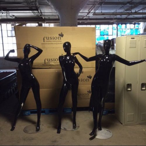 MANNEQUINS Adult Female Black LOT Full Size Womens Used Clothing Store Fixtures