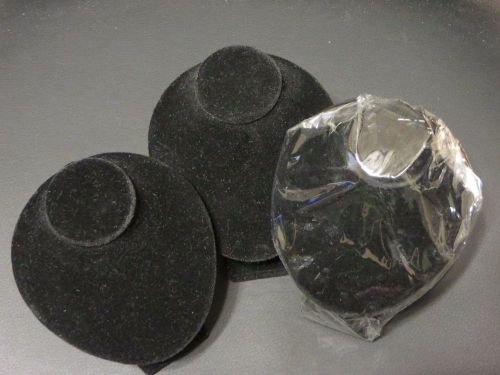 BLACK VELVET NECKLACE DISPLAY PIECES 4 1/2&#034;  LOT OF 3  MINT