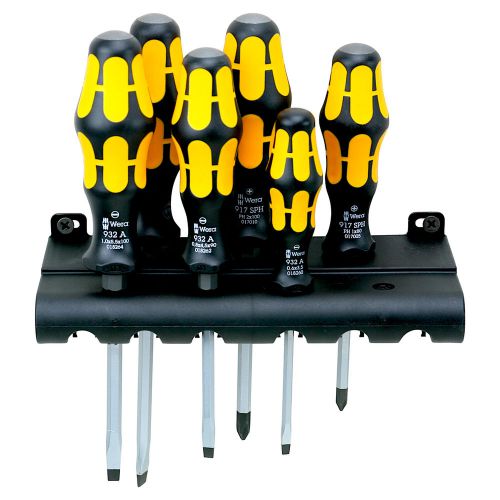 Wera Kraftform Plus Slotted/Phillips Screwdriver Set + Rack