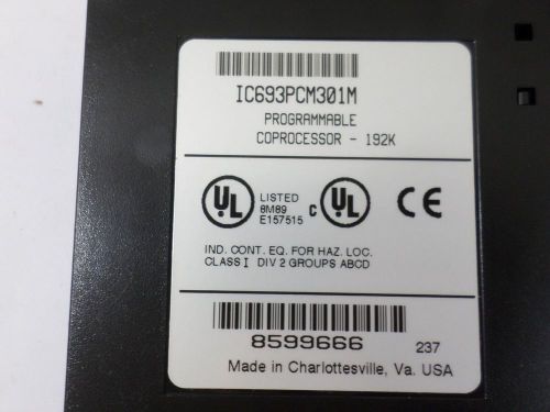 GE FANUC IC693PCM301M Programmable Coprocessor 192K DCM 301 COPROC