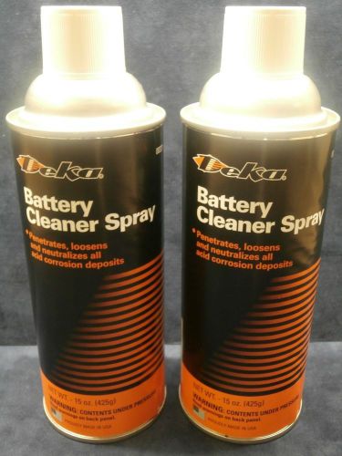 Deka battery cleaner spray 15 oz. 2 pack. 00321. prolongs battery life. for sale