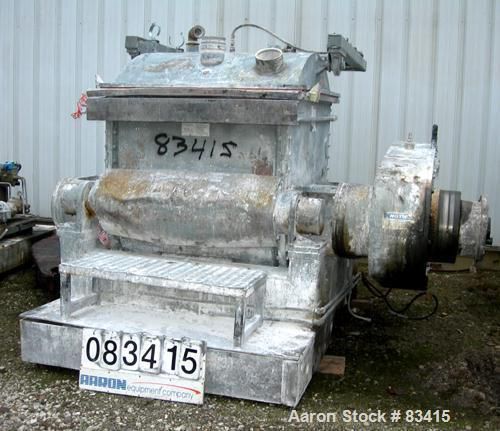 Used- Aaron Process Low Boy Design Double Arm Mixer, 300 Gallon Capacity, Model