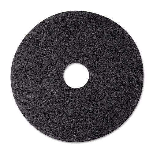 Stripper Floor Pad 7200, 12&#034;, Black, 5/Carton