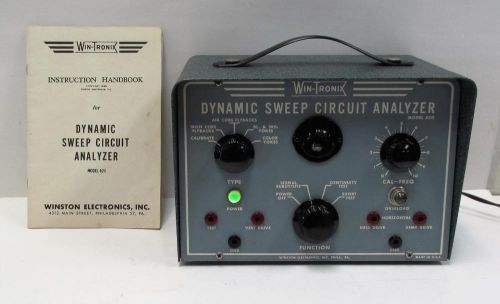 WIN-TRONIX DYNAMIC SWEEP CIRCUIT ANALYZER Model 820 w/ MANUAL Made in USA