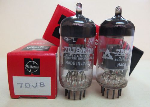 2 pcs(One Pair)NATIONAL(Matsushita)7DJ8/PCC88 Audio Tubes JAPAN vintage version