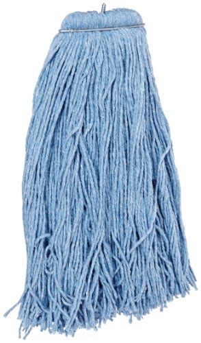 Impact 26132 Layflat Screw-Type Regular Cut-End Blend Wet Mop Head, 32 oz, Blue