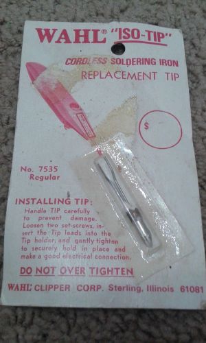 Vtg Wahl &#034;ISO-TIP&#034; Cordless Soldering Iron Replacement Tip # 7535 Regular NIB