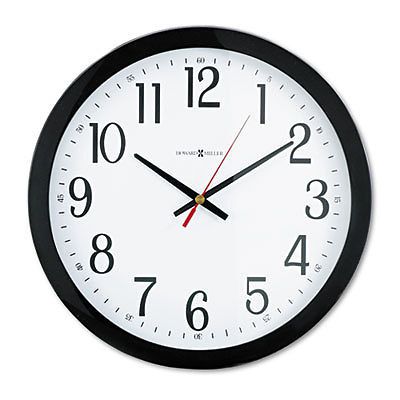 Gallery Wall Clock, 16&#034;, Black, Sold as 1 Each