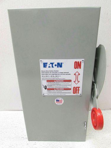 Eaton DH361NGK 30A,3P,600V/250DC, HD Fusible Safety Switch, NEMA 1