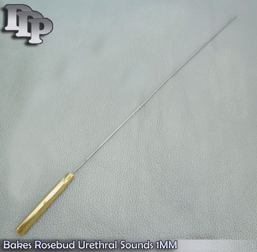 One Pc Bakes Rosebud Urethral Sounds 1MM Gold Plated