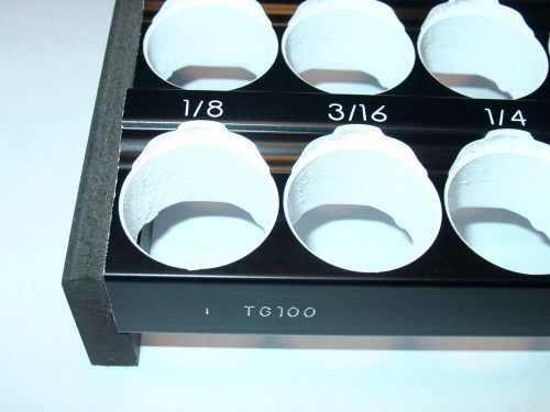 TG100 Collet Rack Drawer/Bench Model engraved sizes, 100TG Holder Stand #8eW2@8