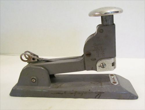 SWINGLINE no. 13 HIGH CARBON STAPLER VINTAGE INDUSTRIAL OFFICE GRAY METAL