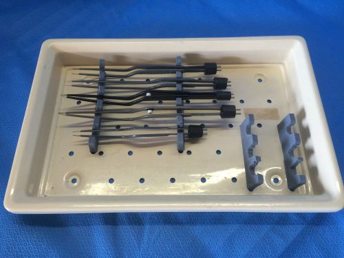 5 X Valleylab Neuro BAYONET BIPOLAR FORCEPS Electrosurgical Instruments W/Tray